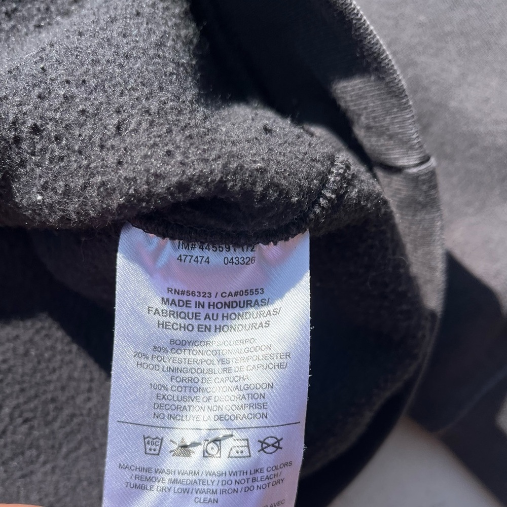 Men's Nike Hoodie Black Swish Logo 2XL Pocket Pullover Cotton Streetwear Active - Picture 7 of 12